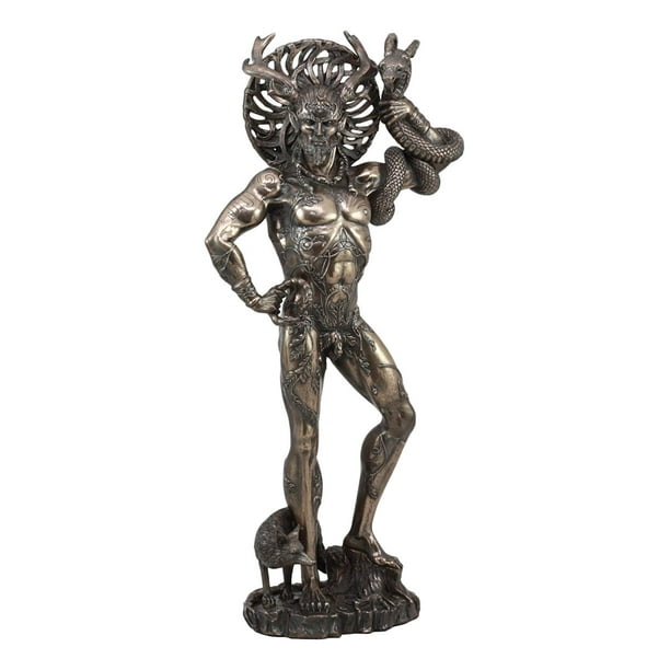 HORNED GOD STATUE   13-1/2 INCHES     Choice of Color